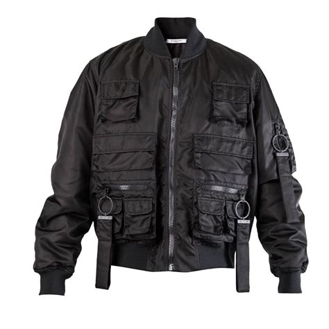 givenchy black bomber jacket|Multi.